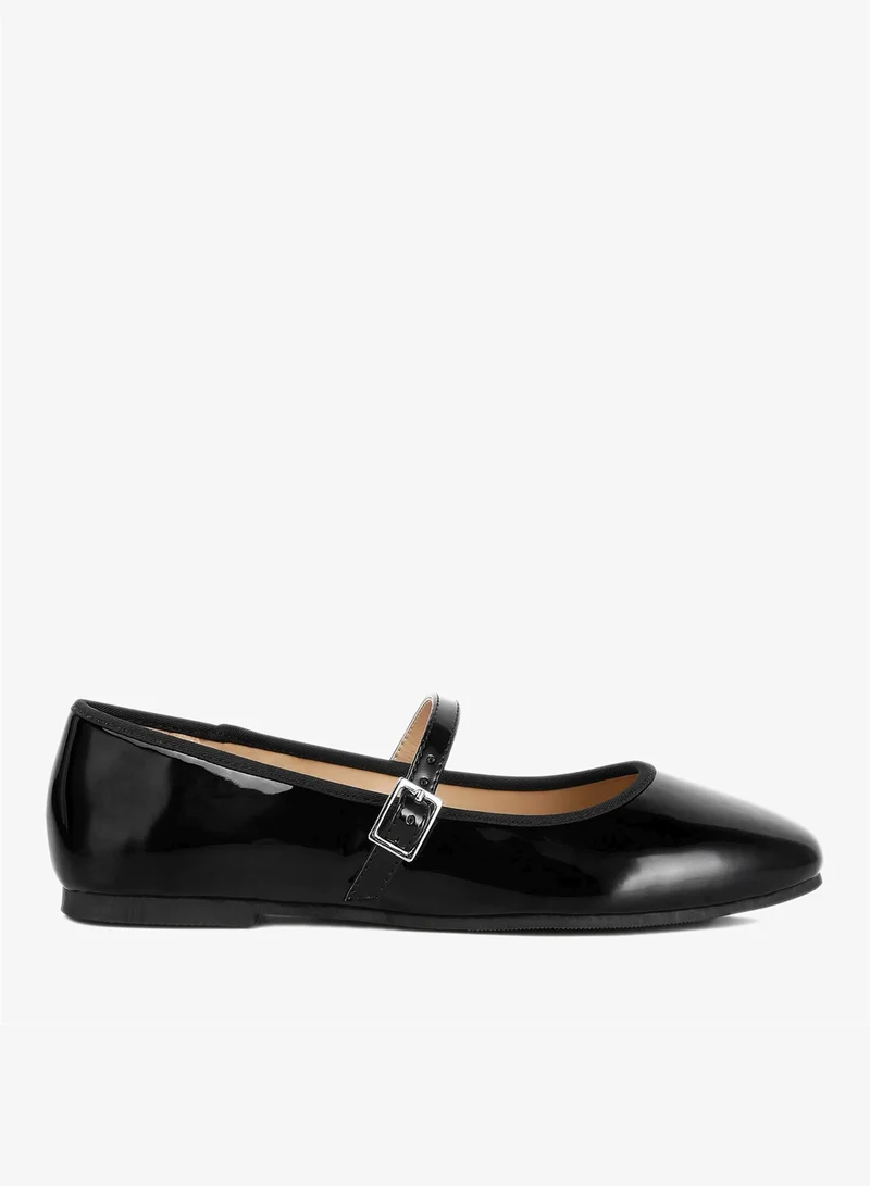 Black Classic Mary Jane Flats