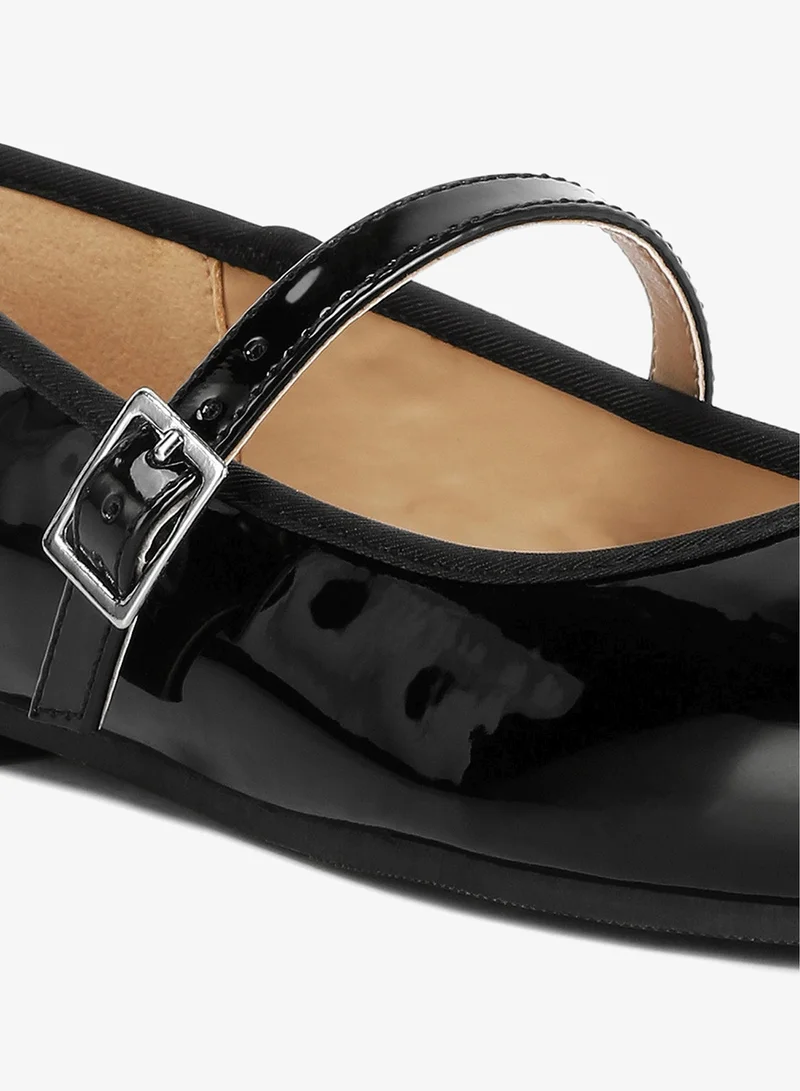 London Rag  Black Classic Mary Jane Flats for Women | Best Price UAE