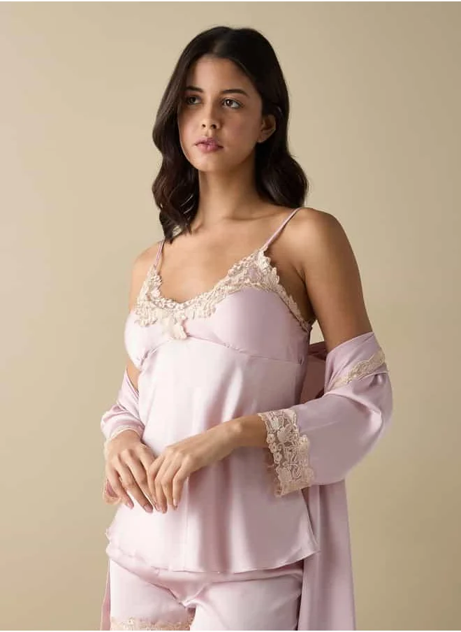 FAV Lace Detail 5-Piece Pyjama Set
