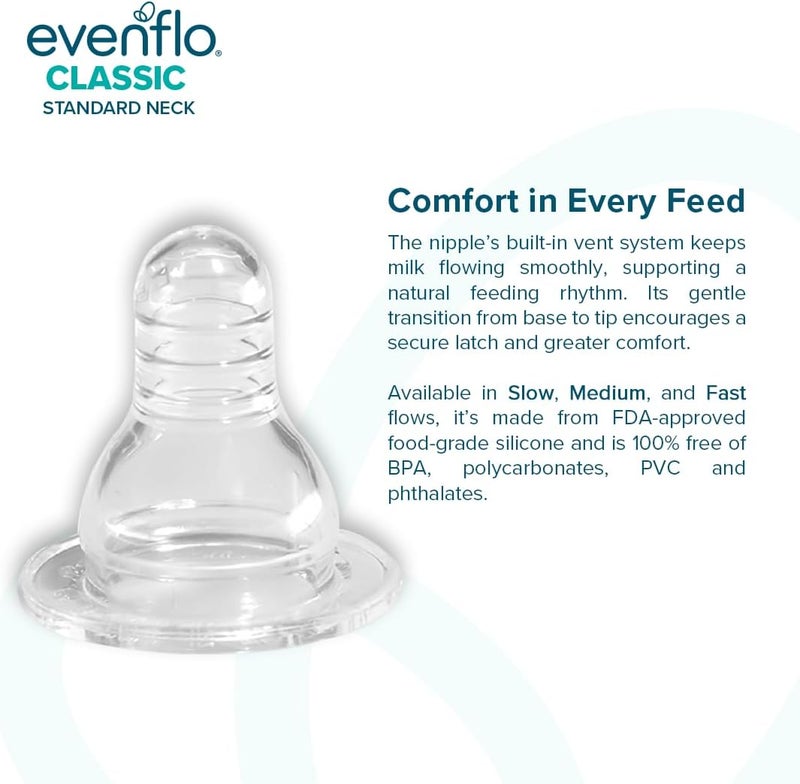 Evenflo Feeding Classic Prints Polypropylene Bottles for Baby, Infant and Newborn - Blue/Green/Teal, 8 Ounce (Pack of 12) - Image 4