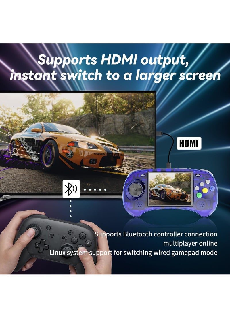 ANBERNIC  ANBERNIC RG ARC S Retro Handheld Game Console, Single Linux System with 128G SD Card 4541 Games Support 5G WiFi 4.2 Bluetooth Moonlight Streaming and HDMI (Purple)  - Image 4