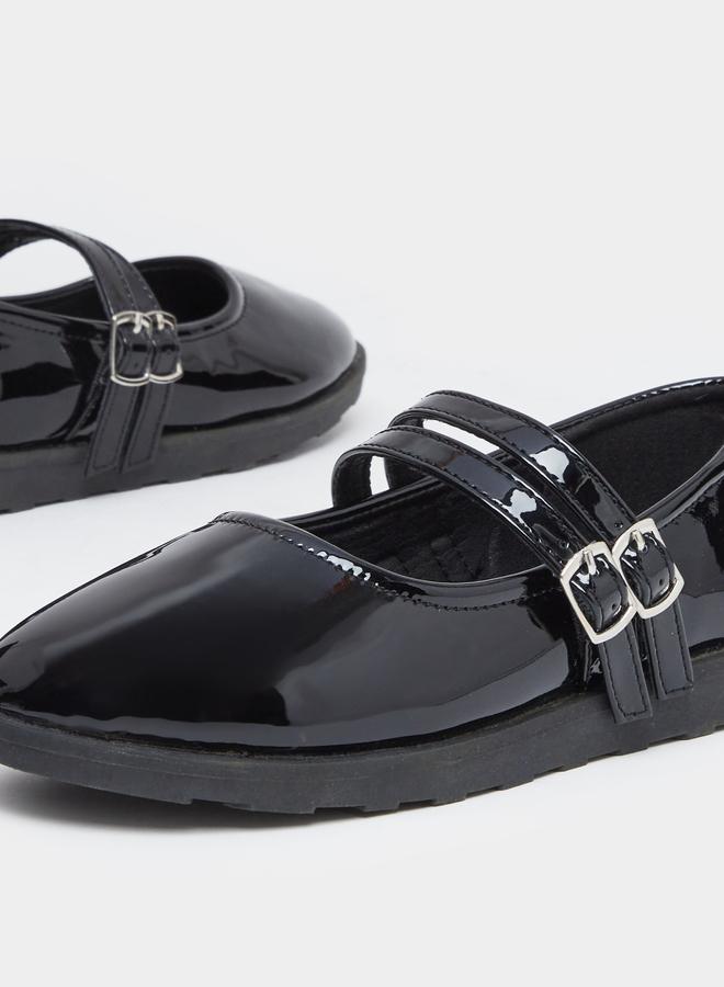 ستايلي حذاء ماري جين للبنات جلد لامع أسود - Image 3