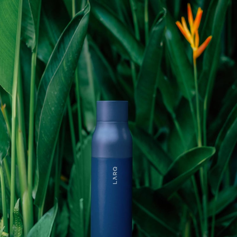 LARQ Bottle PureVis 25 oz - Self-Cleaning and Insulated Stainless Steel Water Bottle with UV Water Purifier and Award-winning Design | Reusable & Travel Friendly, Monaco Blue - Image 5
