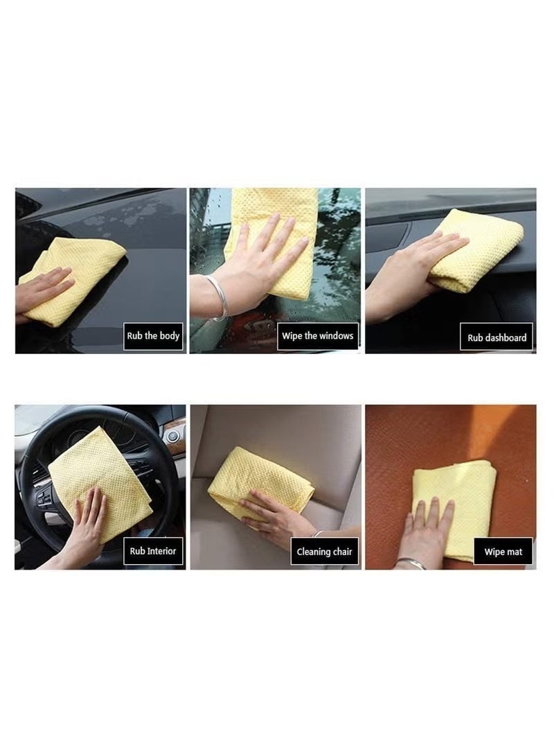 Classic 3D Chamois Pro Synthetic Car Drying Towel for Car Wash, Water Absorbent Chamois Cloth for Car, Boat and other water sports, Multipurpose Chamois Towel Cloth for Car Dusting Drying Towel - Image 3