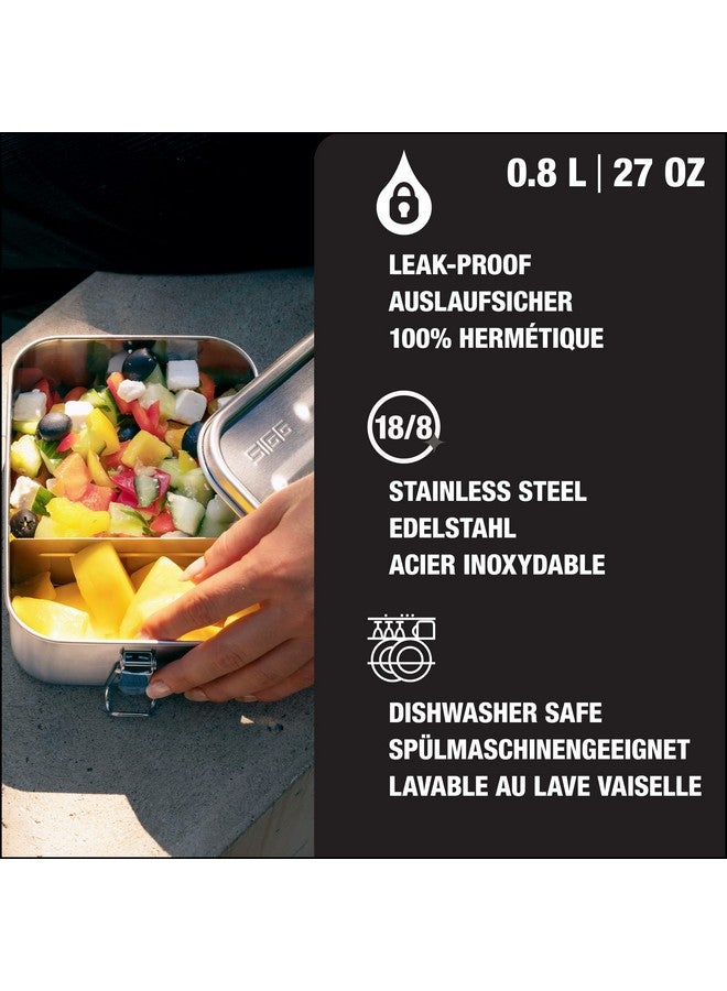 SIGG - Gemstone Lunch Box - Stainless Steel - Leak-Proof Silicone Rim - Divided Lunch Box for Lunch and Leftovers - Image 2