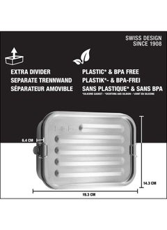 Sigg SIGG - Gemstone Lunch Box - Stainless Steel - Leak-Proof Silicone Rim - Divided Lunch Box for Lunch and Leftovers  - Image 3