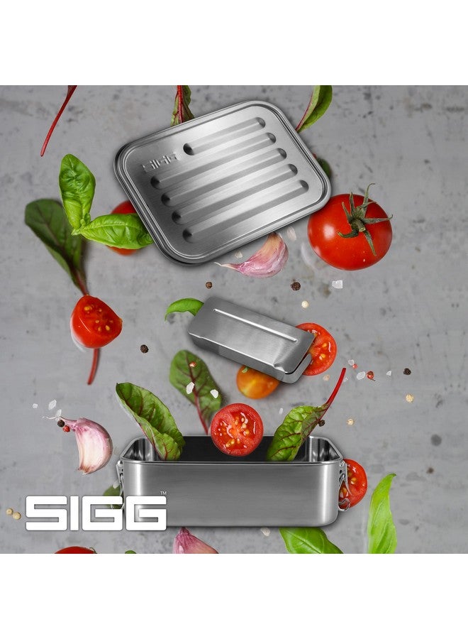 SIGG - Gemstone Lunch Box - Stainless Steel - Leak-Proof Silicone Rim - Divided Lunch Box for Lunch and Leftovers - Image 4