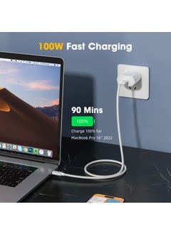 Livx White Type-C To Type-C 100W Fast Charging 10GBPS Fast Data Transfer Pd3.1 Braided White 1 Meter Cable Byz-01  - Image 5