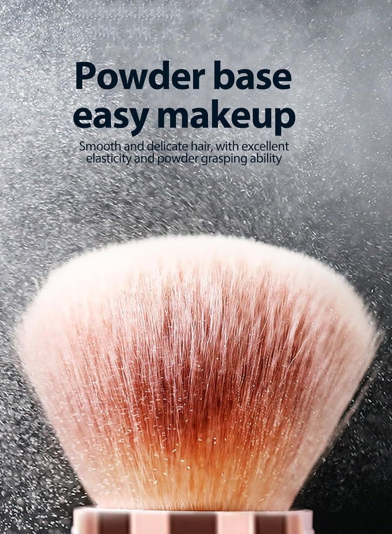 general Double-Ended Foundation Makeup Brush, Angled/Round Top for Liquid, Powder u0026 Cream Blending (Brown) - Image 2