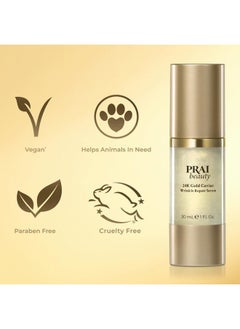 PRAI Beauty 24K Gold Caviar Wrinkle Repair Serum for Face | Anti-Aging Serum with Hyaluronic Acid to Plump and Fill In Wrinkles | Anti-Wrinkle Serum with Vitamin C for Brighter, Firmer Skin | 1.7 Oz  - Image 4