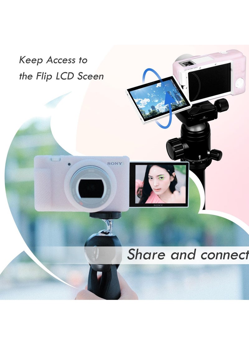 SYOSI - Soft Silicone Protective Case for Sony ZV-1F, ZV-1M2, ZV-1 Mark II Vlog Camera, Lightweight ZV1F Case, Durable Cover for Camera Protection - Image 1