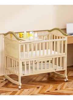 FUN MOMENT Adjustable Wooden Baby Bed 100 X 55 X 98 CM  - Image 1