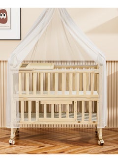 FUN MOMENT Adjustable Wooden Baby Bed 100 X 55 X 98 CM  - Image 2
