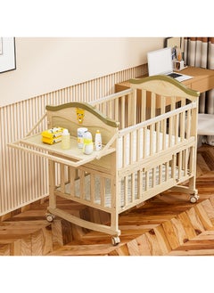 FUN MOMENT Adjustable Wooden Baby Bed 100 X 55 X 98 CM  - Image 3
