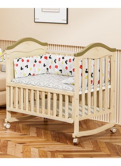 FUN MOMENT Adjustable Wooden Baby Bed 100 X 55 X 98 CM  - Image 4