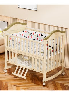 FUN MOMENT Adjustable Wooden Baby Bed 100 X 55 X 98 CM  - Image 5