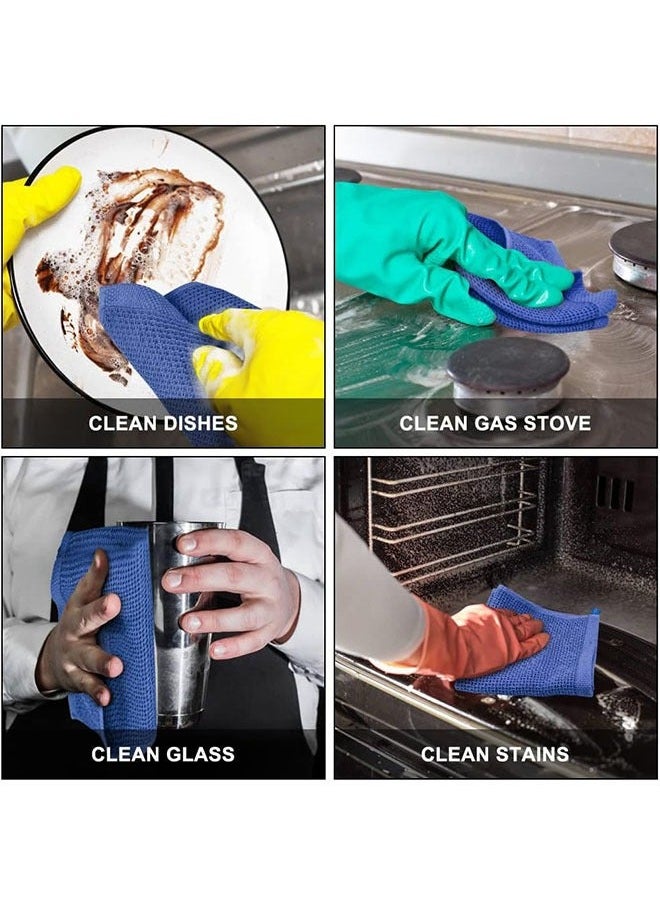 6-Piece Cotton Waffle Weave Dish Cloths,Super Soft and Absorbent Dish Towels Quick Drying Dish Rags, Multipurpose Cleaning Cloth (34*34CM) - Image 5