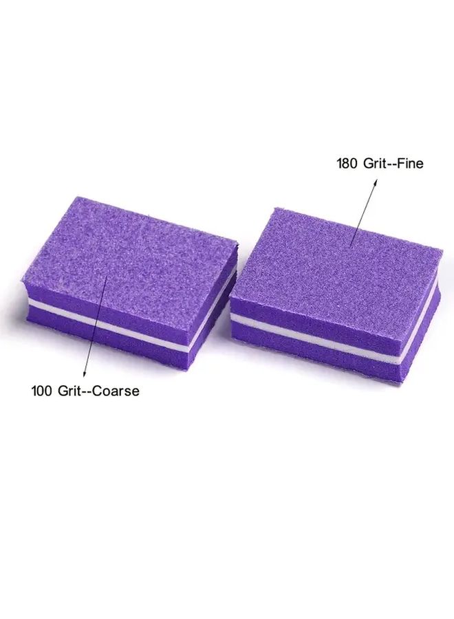 Purple Mini Nail Files 50 Pcs Double Sided Emery Boards For Professional Manicure Pedicure - Image 3