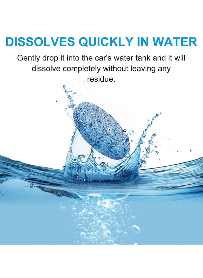 ONELUX 100 Pcs Car Windshield Washer Fluid Concentrated Clean Tablets Windshield Wiper Fluid 1 Piece Makes 1 Gallons Remove Glass Stains with De Icer or Methanol Glass Wash Cleaning Tablets  - Image 2