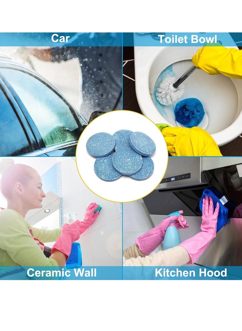 ONELUX 100 Pcs Car Windshield Washer Fluid Concentrated Clean Tablets Windshield Wiper Fluid 1 Piece Makes 1 Gallons Remove Glass Stains with De Icer or Methanol Glass Wash Cleaning Tablets  - Image 4