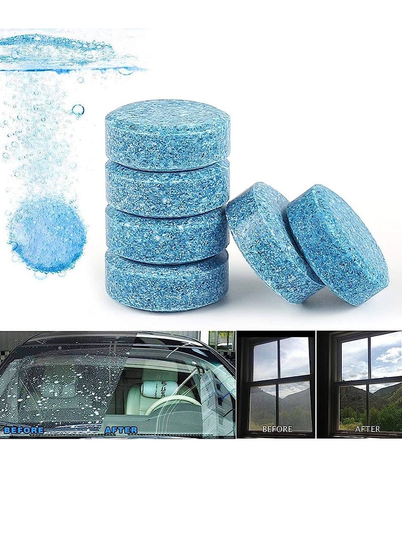 ONELUX 100 Pcs Car Windshield Washer Fluid Concentrated Clean Tablets Windshield Wiper Fluid 1 Piece Makes 1 Gallons Remove Glass Stains with De Icer or Methanol Glass Wash Cleaning Tablets  - Image 5