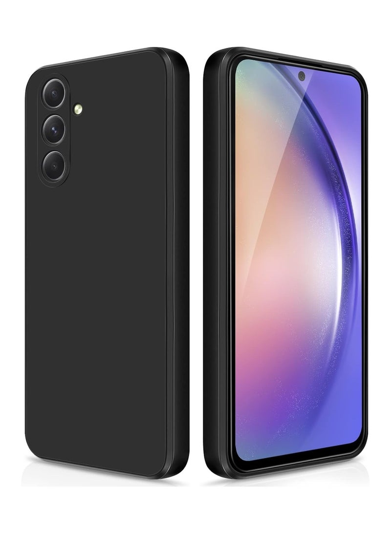 Denx Silicone Case for Samsung Galaxy A55-A35 5G, Soft Silicone Slim Case Light weight, Shockproof Cover, Anti fingerprint Case, Designed For Samsung Galaxy A55 5G (Black)  - Image 1