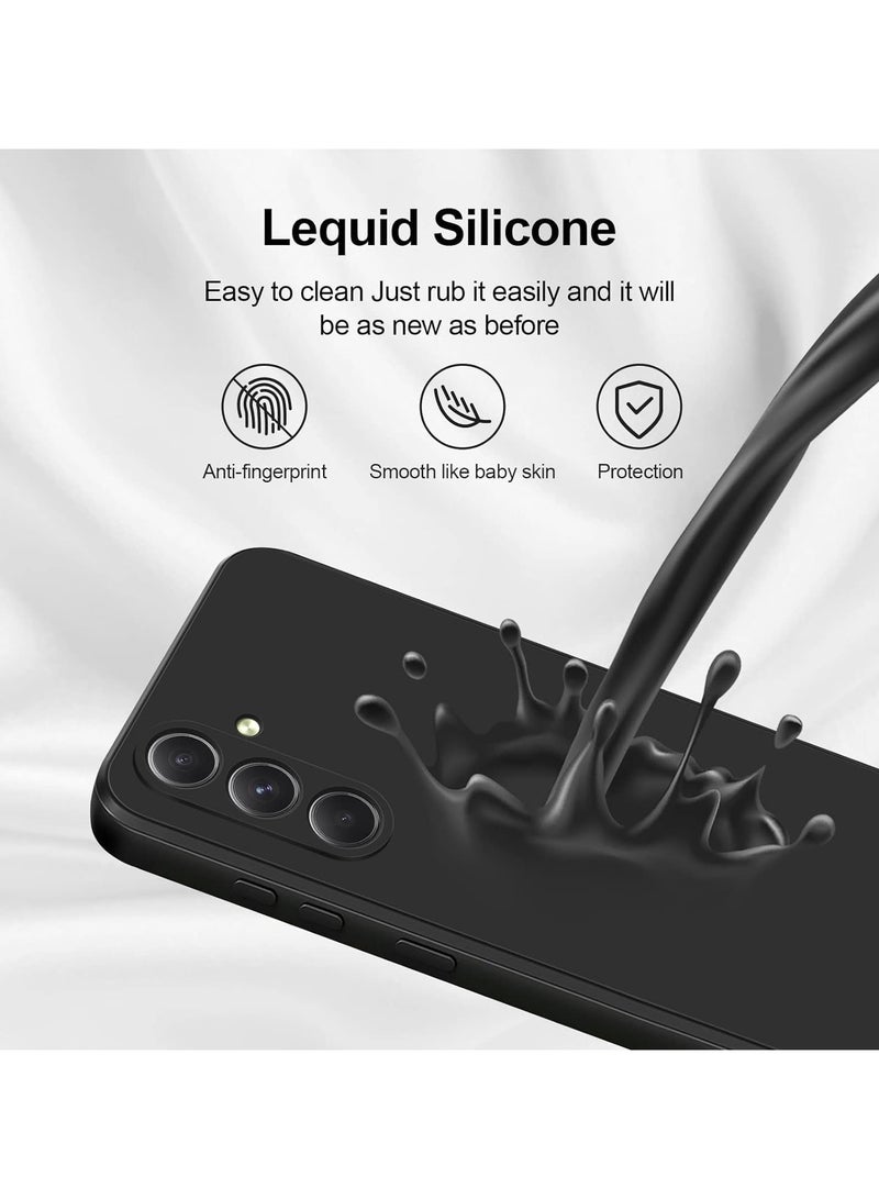 Denx Silicone Case for Samsung Galaxy A55-A35 5G, Soft Silicone Slim Case Light weight, Shockproof Cover, Anti fingerprint Case, Designed For Samsung Galaxy A55 5G (Black)  - Image 4