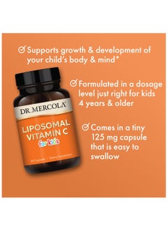 Dr. Mercola Liposomal vitamin c for kids 30 capsules dietary supplement  - Image 4