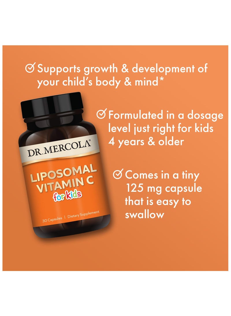 Dr. Mercola Liposomal vitamin c for kids 30 capsules dietary supplement  - Image 4