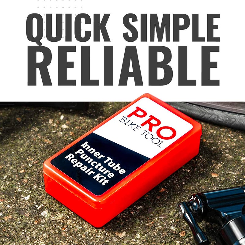 PRO BIKE TOOL Tire Puncture Repair kit - Bike Patch with Glue - Bike Patch - Bike tire Repair kit - Bike Repair kit (Set of 2) - Image 3