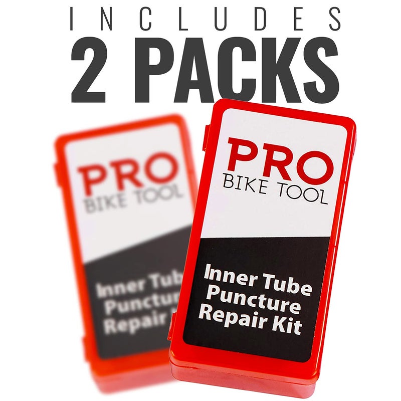 PRO BIKE TOOL Tire Puncture Repair kit - Bike Patch with Glue - Bike Patch - Bike tire Repair kit - Bike Repair kit (Set of 2) - Image 2