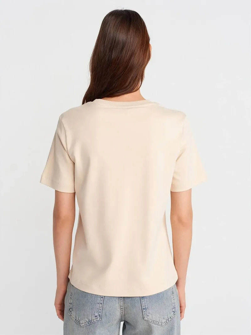Dilvin DILVIN Women's Cotton Crew Neck T-Shirt