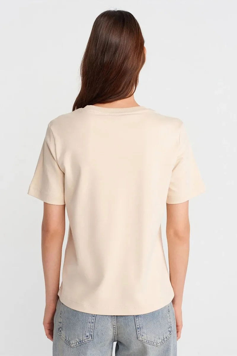 ديلفين DILVIN Women's Cotton Crew Neck T-Shirt