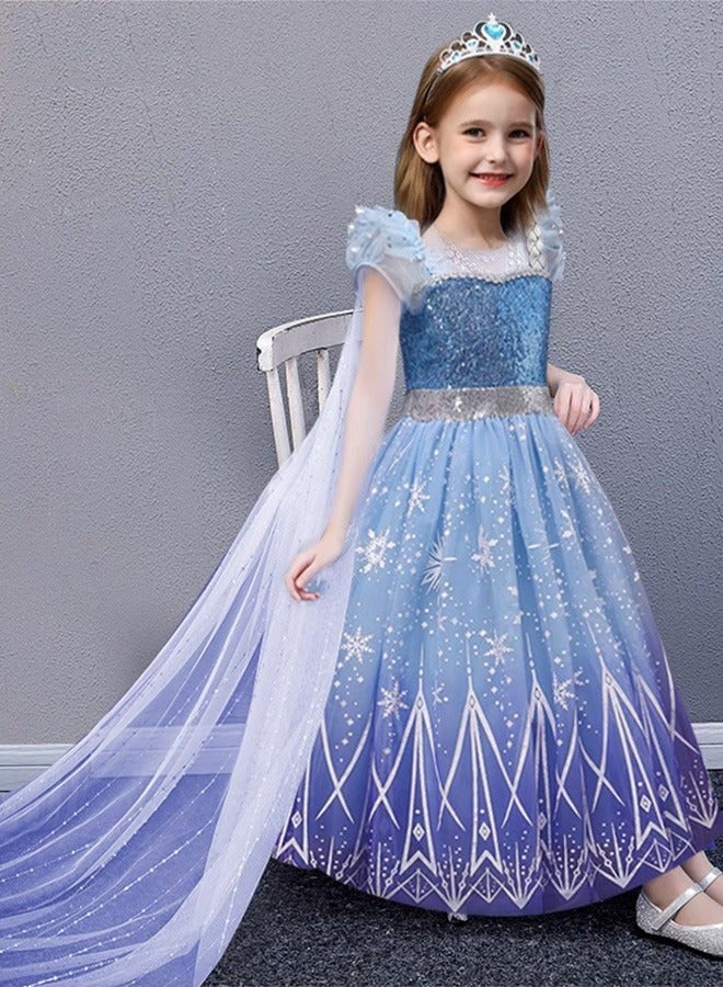 دوركو مجموعة زي الأميرة الأنيقة مع 8 إكسسوارات ورأس قابل للإزالة للبنات ، مثالية لحفلات اللباس الرائعة وأيام الميلاد والحفلات الرفيعة وأنشطة الكوسبلاي ، الحجم: 130 سم - Image 2