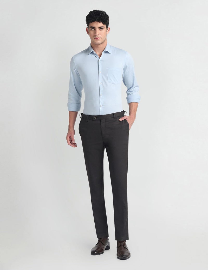 Arrow Men's Structured Tapered Fit Polyester Formal Trouser - Image 4