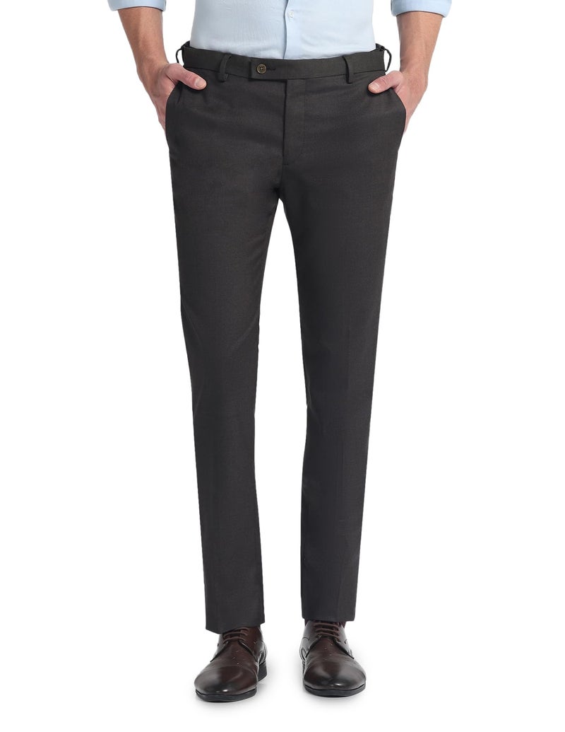Arrow Men's Structured Tapered Fit Polyester Formal Trouser - Image 3