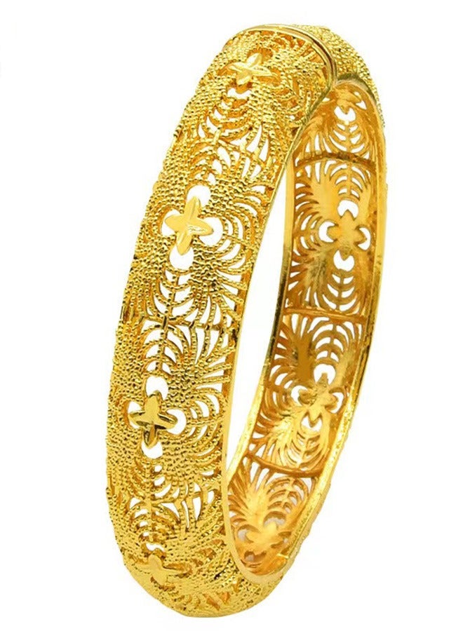 Generic 24K Gold Plated Bracelet Ornaments Women's Gold Bangles