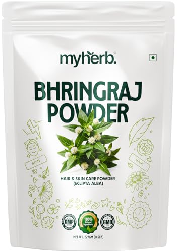 MYHERB مسحوق بهرينغراج عضوي طبيعي 100% (إكليبتا ألبا) || 227 جرام/0.5 رطل || للاستخدام - للبشرة، للشعر || للرجال والنساء - Image 1
