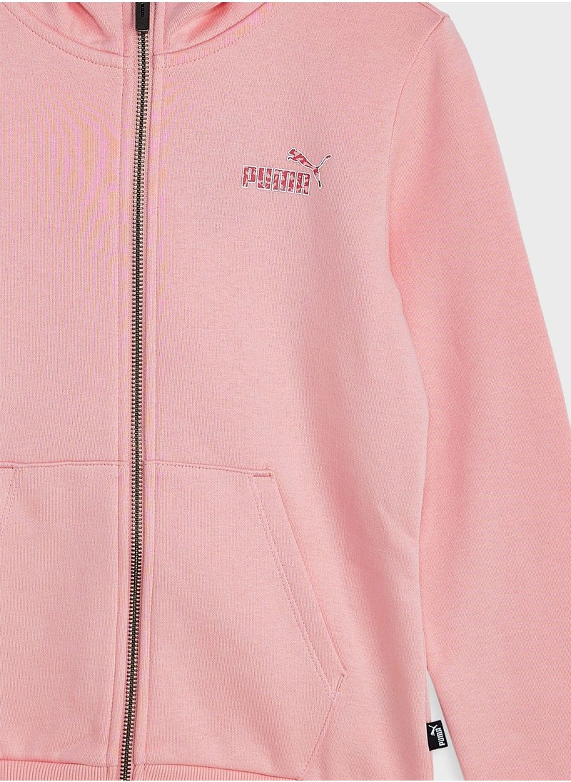 PUMA - Kids Essential Animal Full-Zip Hoodie Fl - Image 1