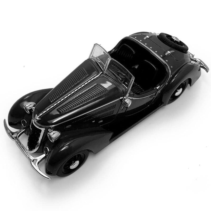 DEOXY 1:32 Scale Audi Vintage Car Die-Cast Metal Pullback Car Toy with Friction Powered, Lights, and Sounds for Kids Boys and Girls Children (Black) - Image 2