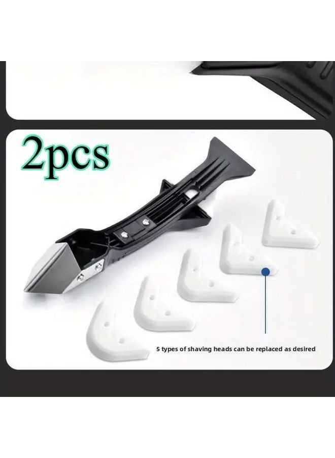 2 Pack Glue Spreader 5 In 1 Multi Functional Scraper And Adhesive Tool For Tile Carpet Window Floor - Image 1