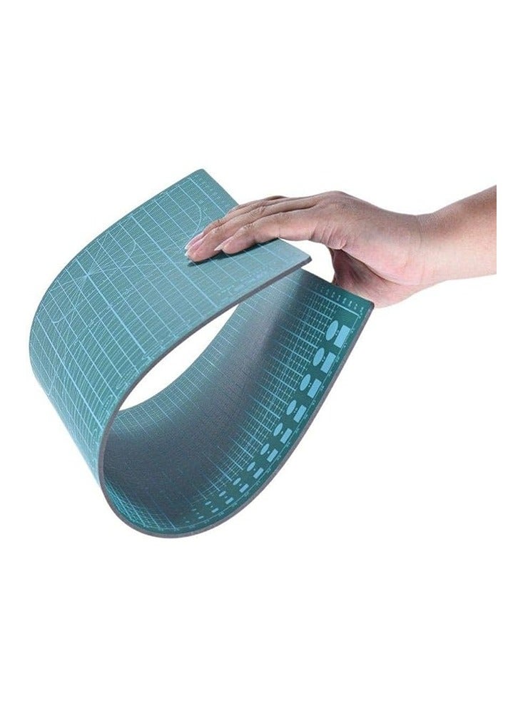 A4 Size Self Healing Rotary Cutter Cutting Mat, Green - Image 2