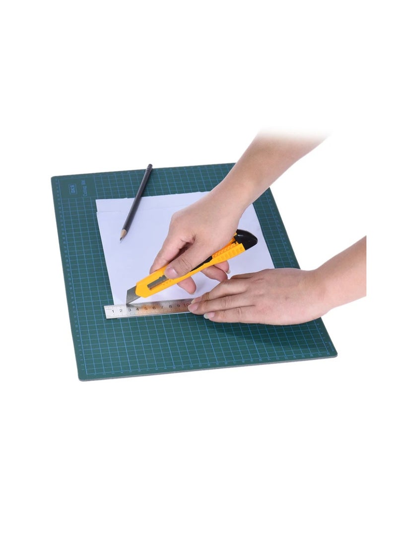 A4 Size Self Healing Rotary Cutter Cutting Mat, Green - Image 3