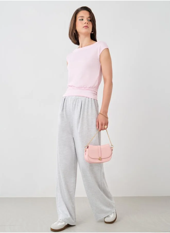 Take Two Take Two Solid Inverted Pleated Loose Fit Joggers