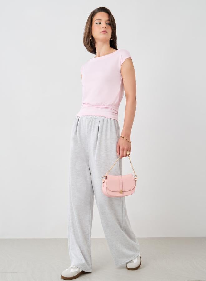 Take Two Take Two Solid Inverted Pleated Loose Fit Joggers  - Image 1
