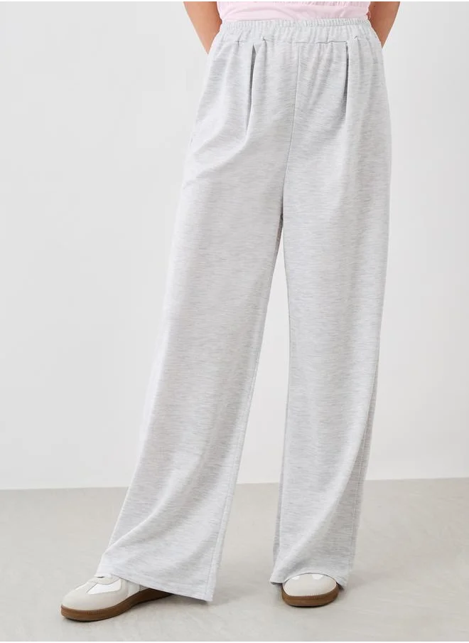 Take Two Take Two Solid Inverted Pleated Loose Fit Joggers