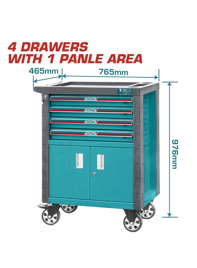 TOTAL Heavy-Duty Tool Cabinet with 4 Drawers and a Door (THRC01041)