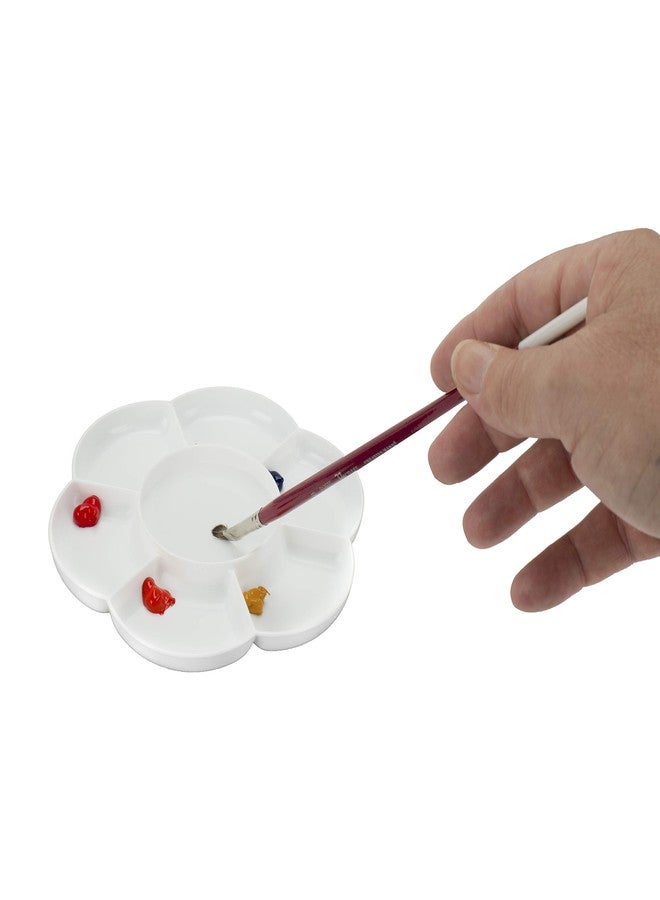 Creative Mark Double Flower Portable Stacking Watercolor Paint Palette -6-3/4" Diameter - Set of 2, 7 Color Wells Per Plastic Paint Palette Tray - Durable Color Mixing Tray Ideal for Plein Air Artists - Image 4