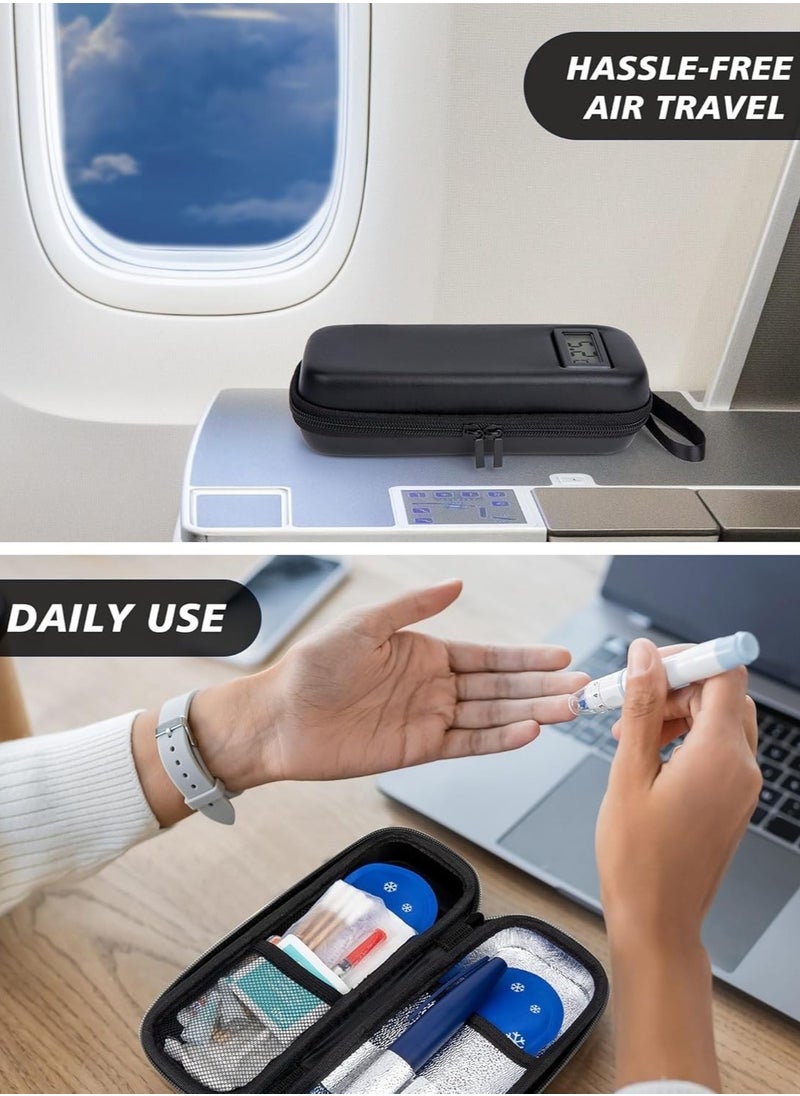 Skycare - Skycare Insulin Cooler Travel Case - TSA Approved Diabetic Medication Cooler with Real-Time Temperature Display and 2 Reusable Ice Packs - Image 1