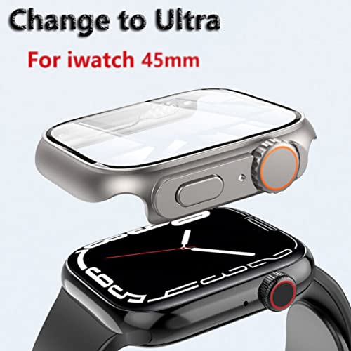 Meyaar Hard Pc Case for Apple Watch 44Mm/45Mm Change to Ultra 49Mm Cover with Crown,Screen Protector for Apple Watch Series 8 7 6 5 4 3 2 Se Se 2Nd Gen Upgrade to Ultra 49Mm Pc Case (44Mm) Gold - Image 3